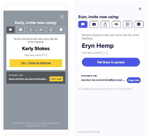 Mention Me UI improvements